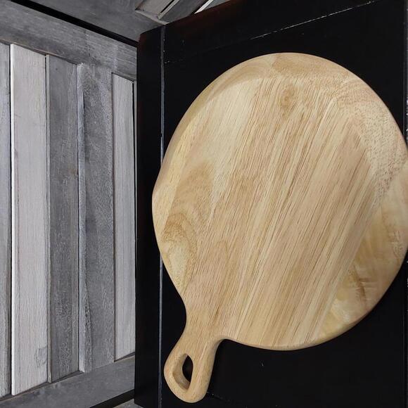 10" Round Wood Paddle Serving Board Natural | Hearth & Hand - Picture 4 of 5